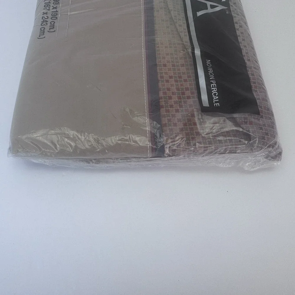 Lot of 2 VTG 1983 Utica J.P Stevens Cardigan Plaid Percale Sheets NOS
